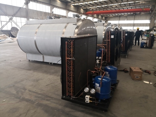 Tanque de refrigeração de leite de aço inoxidável 500 kg Capacidade de equipamento de instalação de transformação de leite