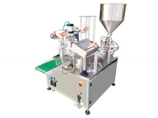 Máquina de preenchimento e vedação de suco de xícara rotativa de 2 buracos para linha de embalagem de 380 kg