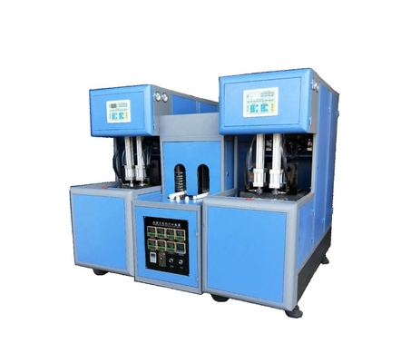 Embalagem de óleo 2 Máquina de sopro de garrafas de óleo semi-automática de cavidade com força de aperto de 50kN