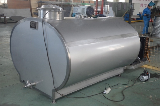 Tanque de armazenamento a frio de leite de aço inoxidável de 800L para processamento industrial e compressor