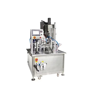 Máquina de vedação de enchimento de copos de iogurte de leite rotativo de pequena capacidade a 2000 xícaras/hora