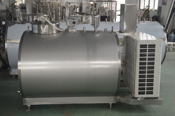 Tanque de armazenamento a frio de leite de aço inoxidável de 800L para processamento industrial e compressor