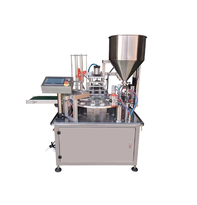 Máquina de vedação de enchimento de copos de iogurte de leite rotativo de pequena capacidade a 2000 xícaras/hora