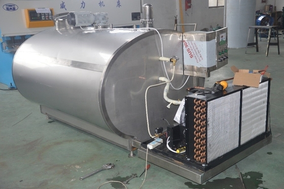 Projetar tanque de refrigeração de leite de aço inoxidável sanitário horizontal de 5000L para processamento de leite