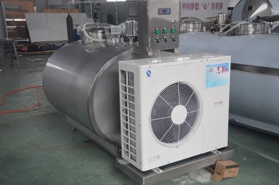 Projetar tanque de refrigeração de leite de aço inoxidável sanitário horizontal de 5000L para processamento de leite