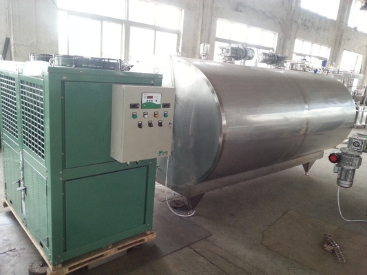 Projetar tanque de refrigeração de leite de aço inoxidável sanitário horizontal de 5000L para processamento de leite