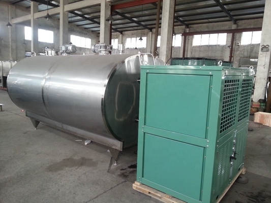 Projetar tanque de refrigeração de leite de aço inoxidável sanitário horizontal de 5000L para processamento de leite