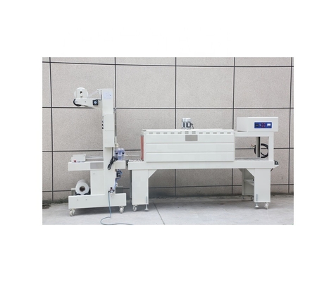 Máquina semi-automática de encolhimento para embalagens de garrafas e bebidas de plástico
