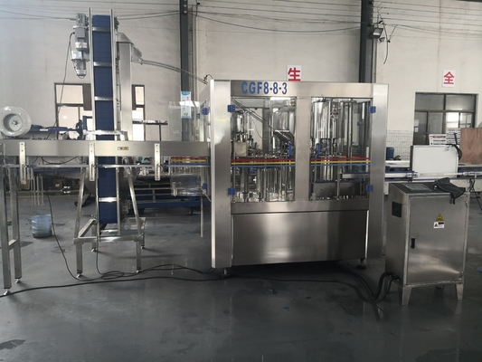 Máquina de enchimento de leite de 8 cabeças totalmente automática para garrafas de PET e desempenho