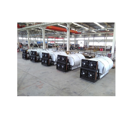 Tanque de coleta de leite cru de 500 kg da fábrica de laticínios com sistema de refrigeração de compressor Copeland