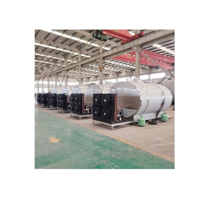 Tanque de coleta de leite cru de 500 kg da fábrica de laticínios com sistema de refrigeração de compressor Copeland
