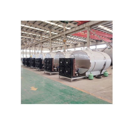 Tanque de coleta de leite cru de 500 kg da fábrica de laticínios com sistema de refrigeração de compressor Copeland