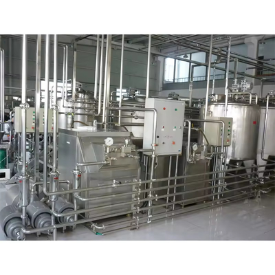 Linha de processamento de leite de qualidade alimentar com sistema de controlo PLC e alimentação de 380V/50Hz
