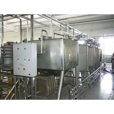 Linha de processamento de leite de qualidade alimentar com sistema de controlo PLC e alimentação de 380V/50Hz