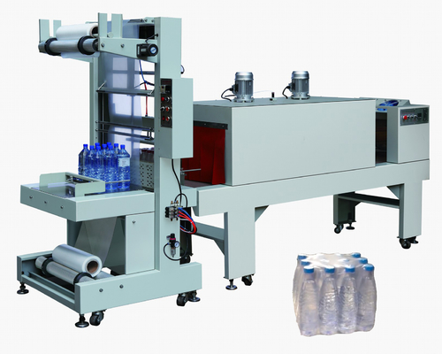Máquina de embalagem semiautomática para embalagem de garrafas com película de calor para embalagem de garrafas de latas