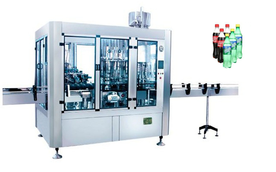 Máquina de enchimento e tampa de enxaguamento isobárico para enchimento de bebidas carbonatadas em garrafas PET Unidade 3 em 1 10000 bph
