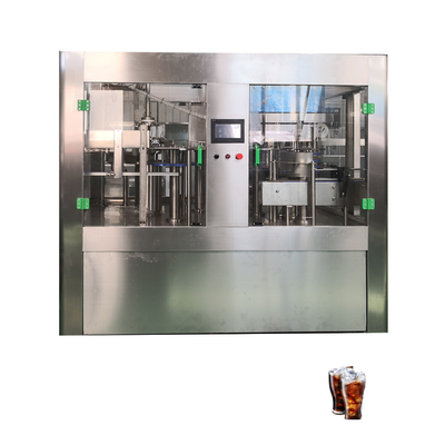 Máquina de enchimento e tampa de enxaguamento isobárico para enchimento de bebidas carbonatadas em garrafas PET Unidade 3 em 1 10000 bph