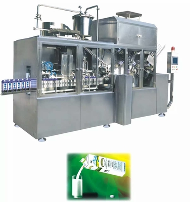 Máquina de enchimento de cartão Gable Top para todos os tipos de suco, leite, creme fino, bebidas de leite e suco de cereais