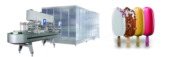 Linha de produção de sorvetes de bebidas alimentares com bastão totalmente automática 3000-15000 Pcs/Hr