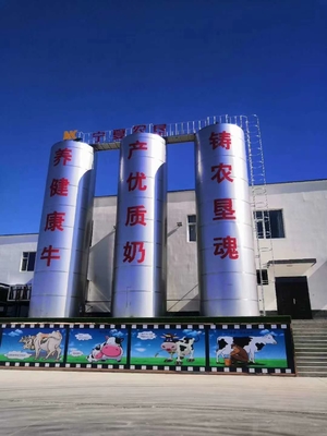 Silos de leite de 10 a 100 t, feitos de matérias-primas SS316l e leite de cabra, matéria-prima para fábricas de leite